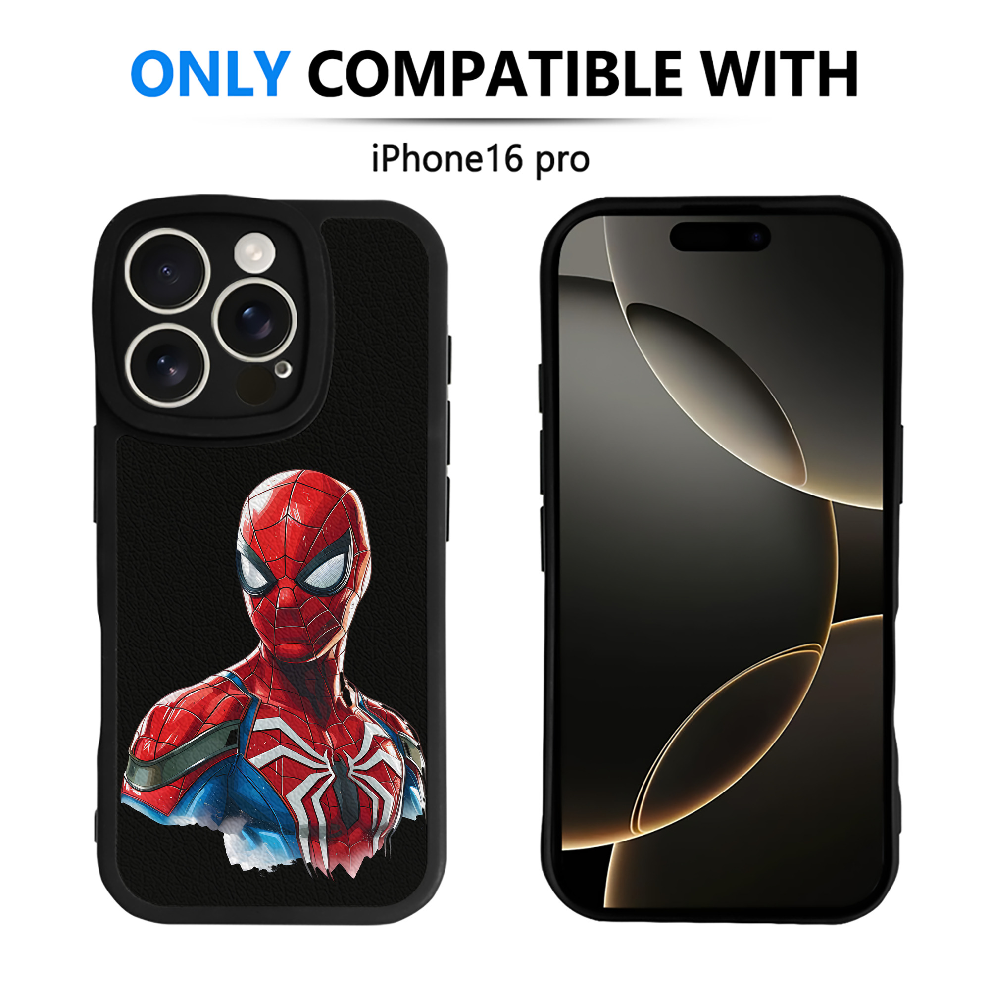 Spider Man スパイダーマン 【iPhone 16シリーズ対応】シリコンスマホケース（レザー調） 材質：シリコン